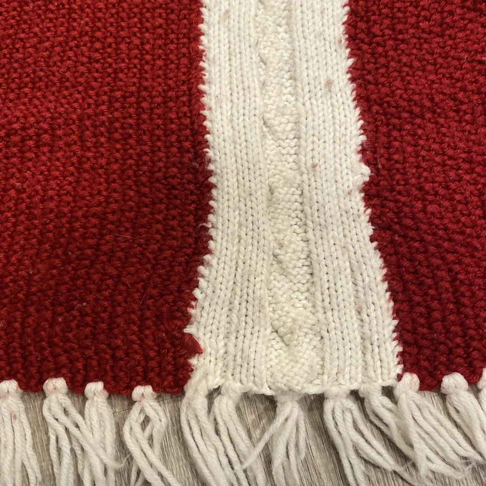 Vintage Handwoven Wool‎ And Cotton Throw Blanket